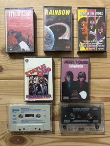 1970s Rock-Cassettes x7 Saxon,Magnum,Meat Loaf,Rainbow,Status Quo,Rolling Stones - Picture 1 of 7