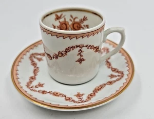 Vista Alegre Portugal Porcelain Tea Cup And Saucer Pink Floral Trim - Picture 1 of 19
