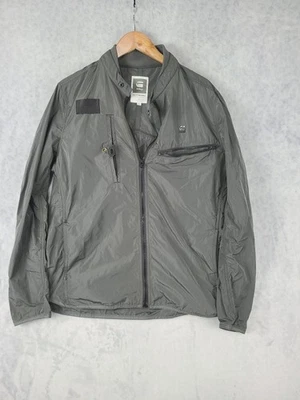 G Star Raw Jacket Mens XL Gray Hamzer Nylon Biker Overshirt LS Lightweight - Image 1 of 4
