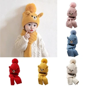 Cloth Accessories Wool Crotch Beanie Plush Ball Solid Neckerchief Girls - Picture 1 of 12