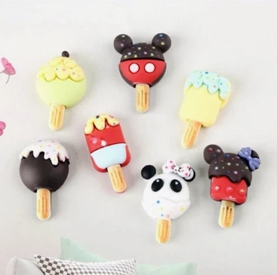 MONSTERMAGNETS Barbi Dollhouse Miniature Food Mini Ice Cream Lollipop Disney Stick Lot 👻🧲 7pc