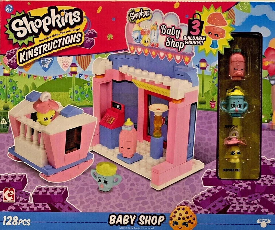 Shopkins Kinstruction Baby Shop Building Playset 128 Pieces Toy "NEW" - Image 1 of 1
