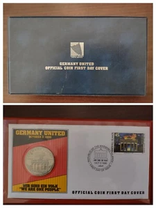 Marshall Islands 1990 Germany United $5 Proof Coin in Commemorative FDC - Picture 1 of 5