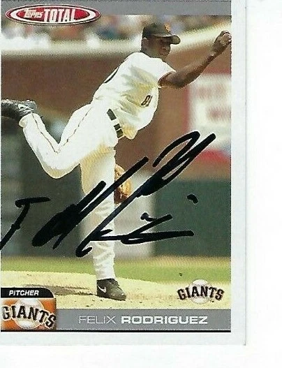 FELIX RODRIGUEZ SIGNED 2004 TOPPS TOTAL #297 - SAN FRANCISCO GIANTS  - Image 1 of 1