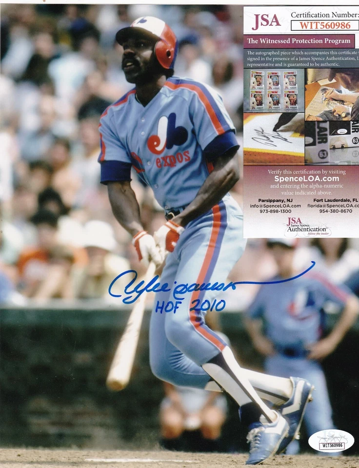 ANDRE DAWSON  MONTREAL EXPOS  HOF 2010  JSA AUTHENTICATED   ACTION SIGNED 8x10 - Image 1 of 1