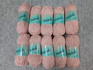 VTG Bernat Tropicale Yarn Lot of 10 Skeins Cotton Blend Twist Pink 12943**READ** - Picture 1 of 8