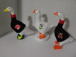 7" Schreibtisch Gans weiß oder schwarz Rollkragen Pullover mit Applikation Ihre Wahl - Bild 1 von 5