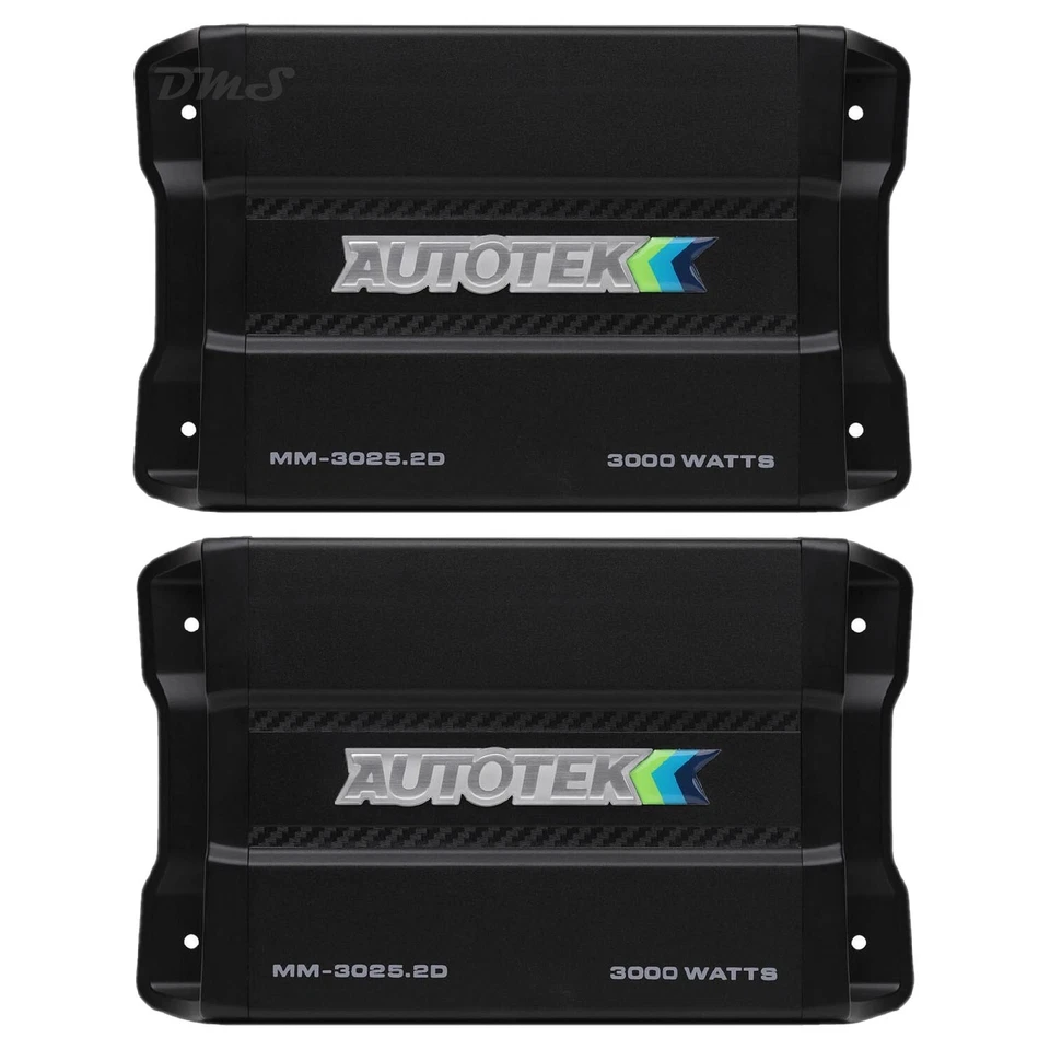 Autotek Mean Machine Compact D Class Amplifier 3000 Watts 2 Channel MM30252D