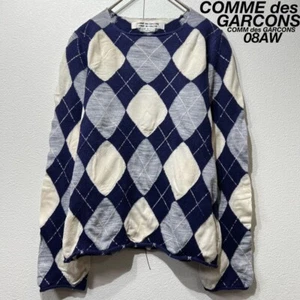 COMME des GARCONS Women Felted wool argyle design knit sweater - Picture 1 of 15
