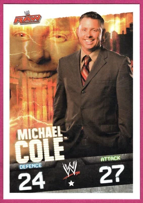 2009 TOPPS WWE SLAM ATTAX [EVOLUTION] WRESTLING TCG CARD - Michael COLE [RAW] - Image 1 of 2