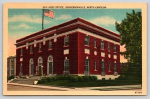 Lino para postal oficina de correos Hendersonville Carolina del Norte USPS - Imagen 1 de 2