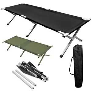 Feldbett Campingbett Klappbett Liege 190cm 150kg Gästebett klappbar Tragebeutel - Bild 1 von 21