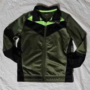 Athletic Works Boys Size Medium 8 Green Zippered Lightweight Jacket Used - Picture 1 of 13