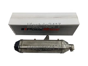Royal Enfield Himalayan BS3, BS4, BS6 & Scram 411 PoweRage SS Exhaust Silencer - Picture 1 of 4