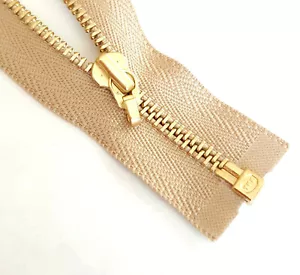 Zip Beige Divisible Disposable Metal Size #3 YKK 085 Cipzár Молния - Picture 1 of 3