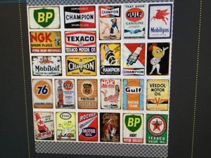 O scale gas signs on self adhesive paper. 2 pages included. - Picture 1 of 2
