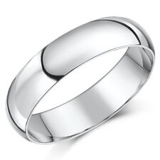 5mm Palladium Wedding Ring Men's Ladies Band Heavy Weight D Shaped UK Hallmarked