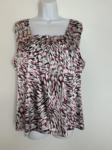 Chicos Abstract Art Print Tank Shell Top Blouse sz 3 / 16 XL (09) - Picture 1 of 9