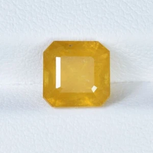 3.06 ct MASSIVE SILKY GLOW YELLOW NATURAL YELLOW SAPPHIRE - Square Octagon Video - Picture 1 of 2