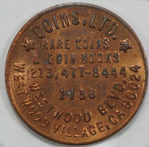 1976 Coins, Ltd. Rare Coins & Coin Books Westwood Village CA Dealer Advertising - Picture 1 of 2
