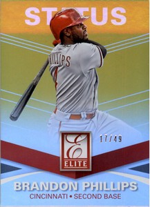 2015 Elite Status Gold #158 Brandon Phillips /49 - NM-MT