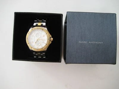 Marc Anthony FMDMA104 Stainless Steel with Gold Accents Men's Watch MSRP $175    - Image 1 of 2