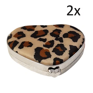 2 x FOLDING MAKE UP COSMETIC MIRRORS portable travel handbag mirror - Picture 1 of 1
