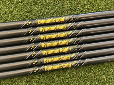 NEW True Temper Dynamic Gold MID 130 Tour Issue GUNMETAL Iron Shaft Set .355 Tip - Image 1 of 3