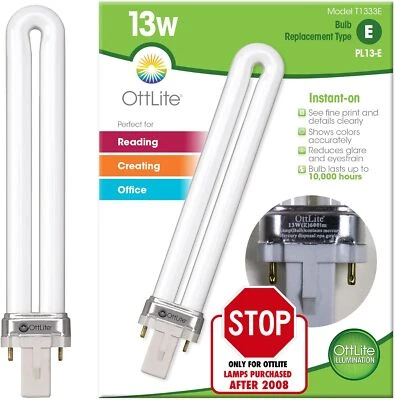 OttLite 13W Replacement Light Bulb for Lamps After 2008 Type E Natural Daylight - Image 1 of 4