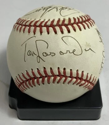 Tommy Lasodra 1992-93 LA Dodgers Team Signed Baseball PSA Graded 8 &7 Signatures - Image 1 of 4