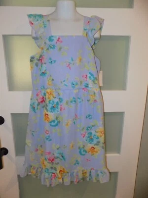 Vestido Pinky Periwinkle/Floral Estampado Forrado Talla 12 Niña NUEVO Foto 1 de 3