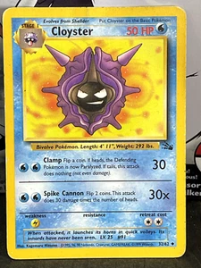 Pokemon TCG: Cloyster 32/62 (Fossil Set) HP/DMG Condition - Picture 1 of 2