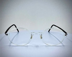 LINDBERG 6508 030/DA8I 10 Clear Silver Round Full Rim Eyeglasses 44-23-150 B:38  - Picture 1 of 10