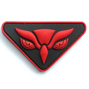 PARCHE GANCHO ROJO 3D PVC CABEZA BÚHO INTEL TÁCTICO MILITAR ISAF EE. UU. OPERACIONES OSCURAS - Imagen 1 de 2