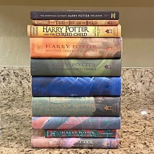 Harry Potter 10 Hardcover Book Set 1-7, Cursed Child, Beedle the Bard, Spellbook - Picture 1 of 24