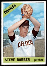 1966 Topps #477 Steve Barber Baltimore Orioles