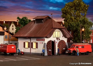 38032 Kibri HO Kit of a Rural fire station incl. house illumination start-set - Picture 1 of 4