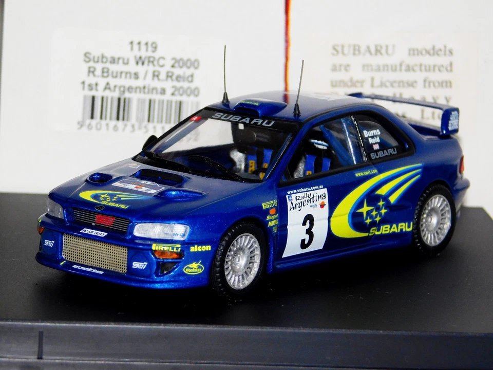 SUBARU IMPREZA WRC #3 WINNER ARGENTINA 2000 BURNS /REID TROFEU 1119 1:43 - Immagine 1 di 1