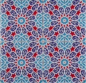 Piastrelle Parete Orientali Ceramica Iznik 20x20 cm Set 12 pezzi - Asli - Foto 1 di 7