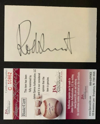 ROD STEWART SIGNED AUTOGRAPH INDEX CARD JSA CERTIFICATE OF AUTHENTICITY C10862 Cover