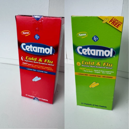 Cetamol Cold and Flu Nighttime and Daytime Pill - Image 1 of 1