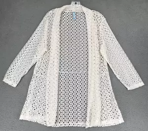 Costume da bagno Ashley blu pizzo copri giacca aperta taglia XL manica lunga - Foto 1 di 9