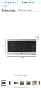 GE - 1.6 Cu. Ft. Microwave with Sensor Cooking - Stainless Steel - Picture 1 of 13