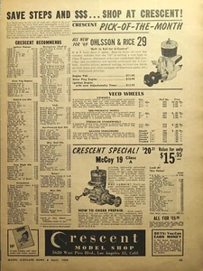 Vintage Print Ad 1949 Crescent Model Shop Airplane Engines Tools Wheels Kits - Picture 1 of 2