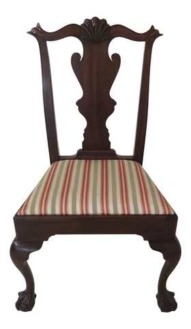 48151EC: HENKEL HARRIS Ball & Claw Mahogany Side Chair Cover