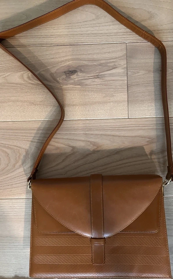 Bolso Bandolera Gallery Originals Vintage Avon Cartera Marrón Grano Completo Cuero  Foto 1 de 4