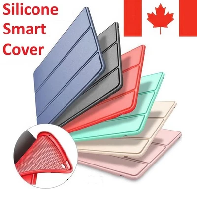 Magnetic Silicone Trifold Case For iPad Mini 3 4 5 6 7 Air Pro 9.7 10.2 10.9 11 - Image 1 of 4