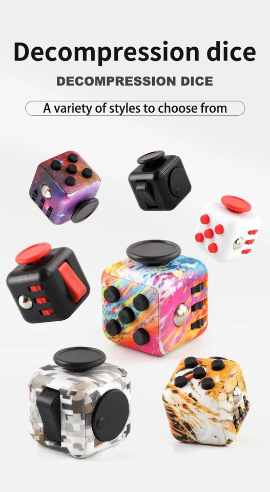 MARKENLOS Neue Stress-Relief Magic Cube Würfel Fidget Spielzeug für alle Altersgruppen