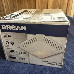 BROAN 679L VENTILATION FAN WITH LIGHT CFM 70 SONES 3.5 - Picture 1 of 14