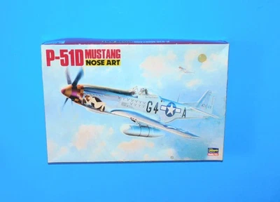 HASEGAWA 1/32 P-51D MUSTANG NOSE ART PLASTIC MODEL KIT COMPLETE IN OPENED BOX - Image 1 of 4